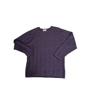 Vintage 80s Knightbridge Merino Wool Sweater Gray Knit Pullover Mens Large